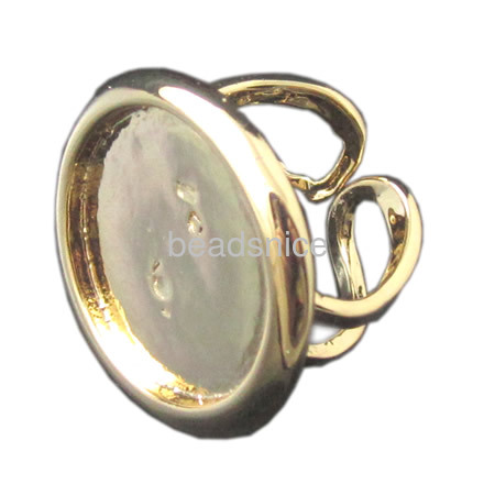 Ring base,  Vacuum real gold plating , nice for you design,
